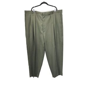 Vintage Smokey Joes Bruno Pants Men's Size 48‎ Green Pleated Slacks USA - NEW